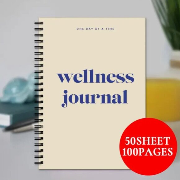 One Day At A Time Wellness Journal Spiral Bound 100 Pages NWT - Picture 3 of 3